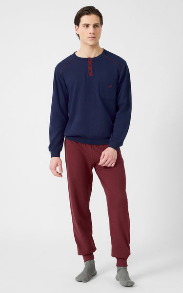 Bull Punto Di Roma Ανδρική Πυτζάμα με πατιλέτα & τσέπη MINERVA